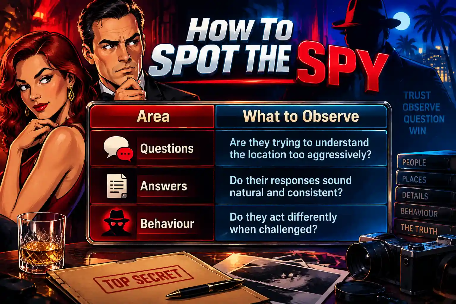 How Experienced Players Catch Spies
