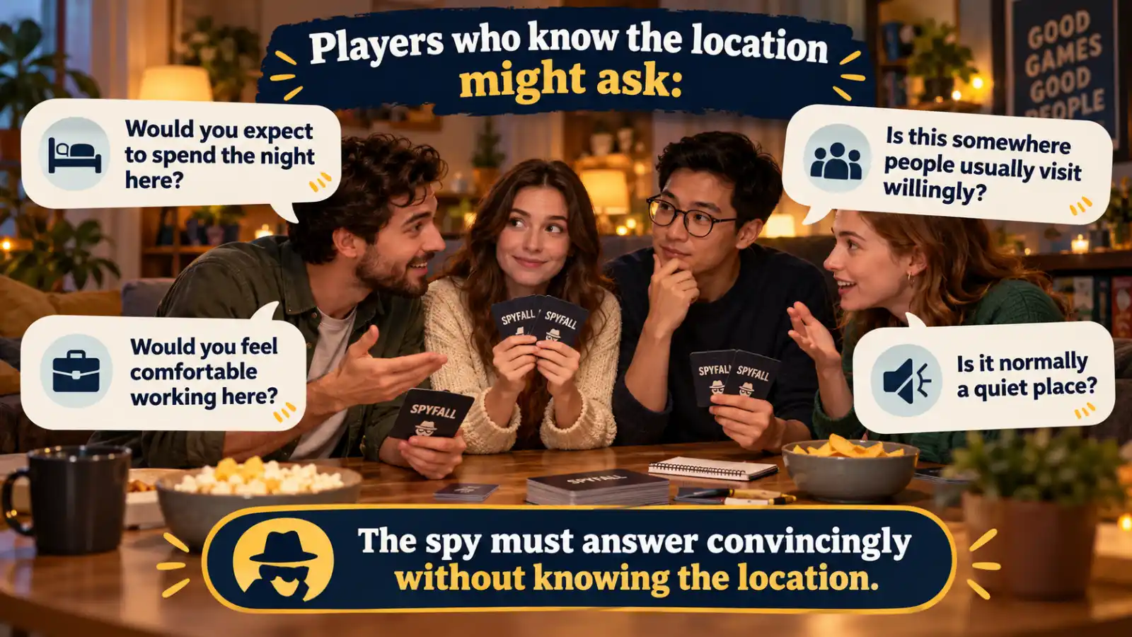 Players who know the location might ask